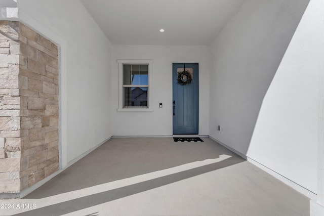 view of doorway to property