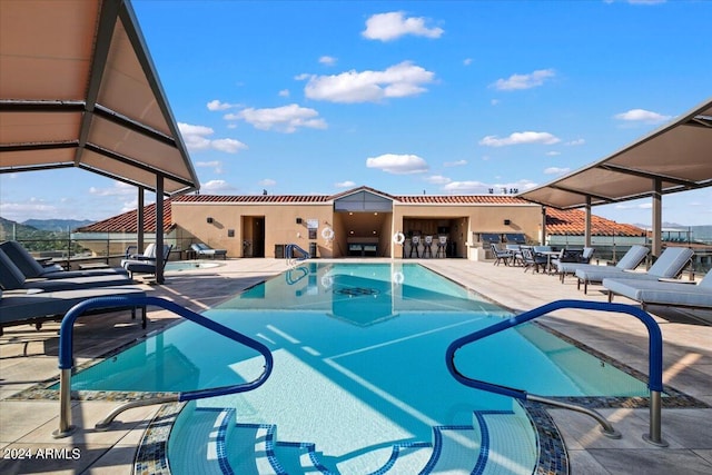 view of pool with a patio