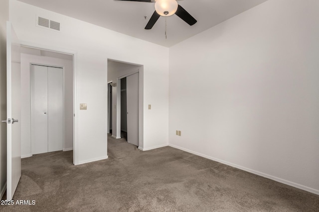 3434 E Baseline Rd Unit 216, Phoenix, AZ 85042 - unfurnished bedroom featuring carpet, baseboards, and ceiling fan