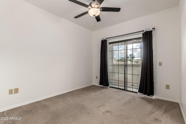 3434 E Baseline Rd Unit 216, Phoenix, AZ 85042 - spare room with carpet flooring, a ceiling fan, and baseboards