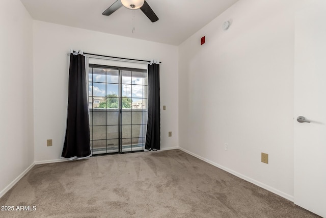 3434 E Baseline Rd Unit 216, Phoenix, AZ 85042 - carpeted spare room with a ceiling fan, baseboards, and a smoke detector