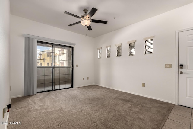 3434 E Baseline Rd Unit 216, Phoenix, AZ 85042 - carpeted empty room with ceiling fan and baseboards