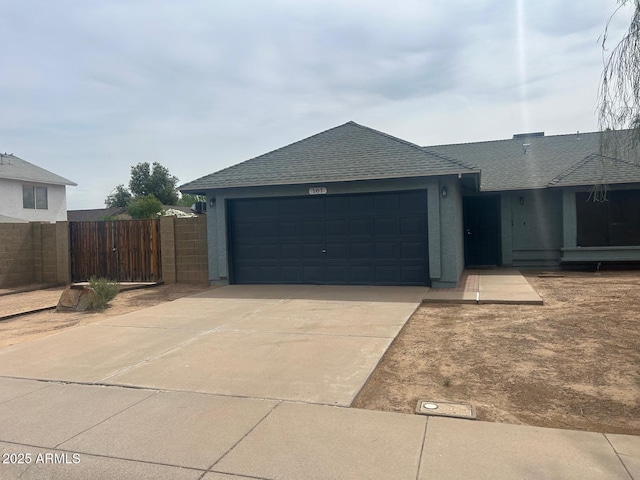 161 S Maple St, Chandler, AZ 85226 - ranch-style house with roof with shingles, a garage, and concrete driveway