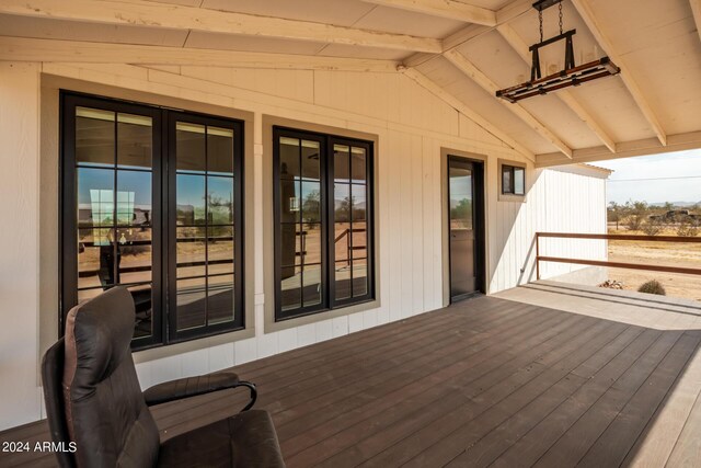 50858 W Bitter Root Rd, Maricopa, AZ 85139 - view of wooden terrace