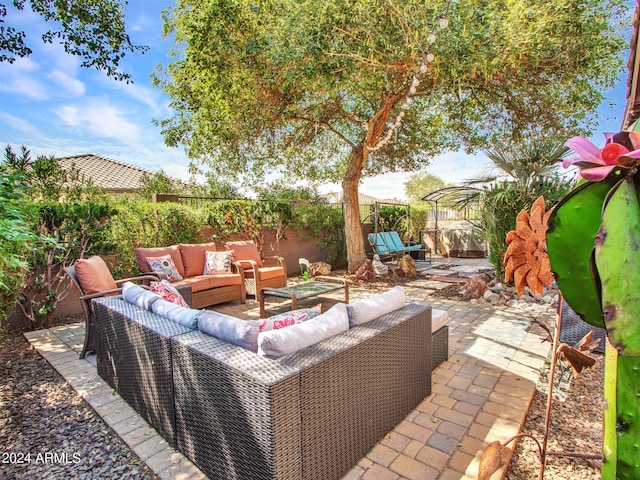 view of patio / terrace with an outdoor hangout area