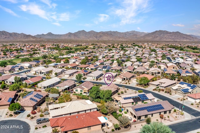 aerial view featuring a mountain view