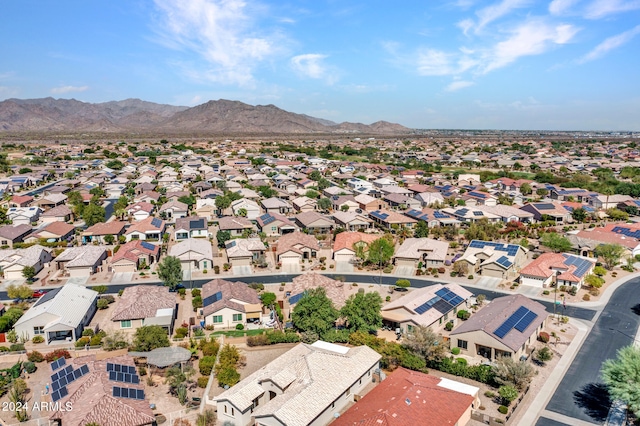 bird's eye view featuring a mountain view