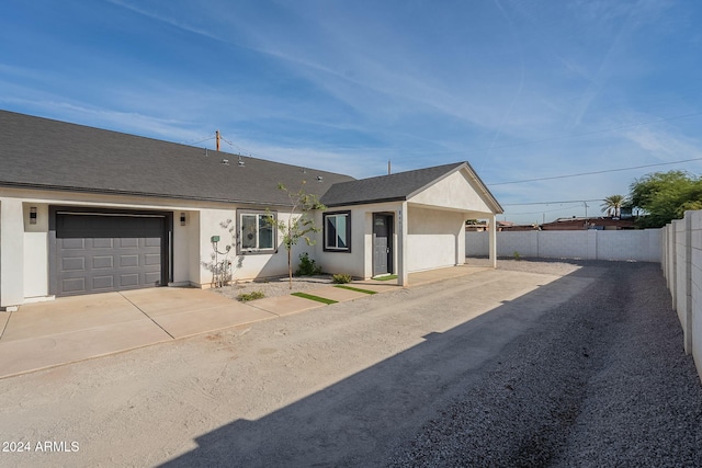 ranch-style house with a garage