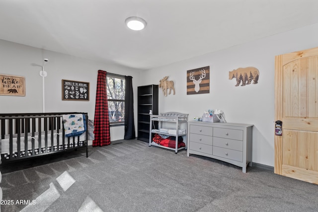 bedroom featuring carpet