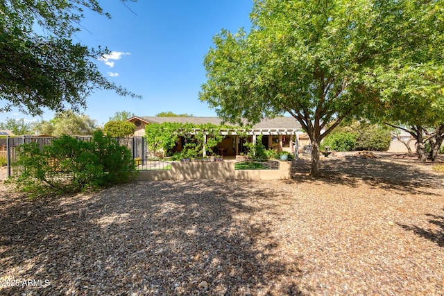 exterior space featuring fence