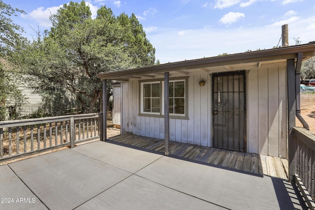 view of doorway to property