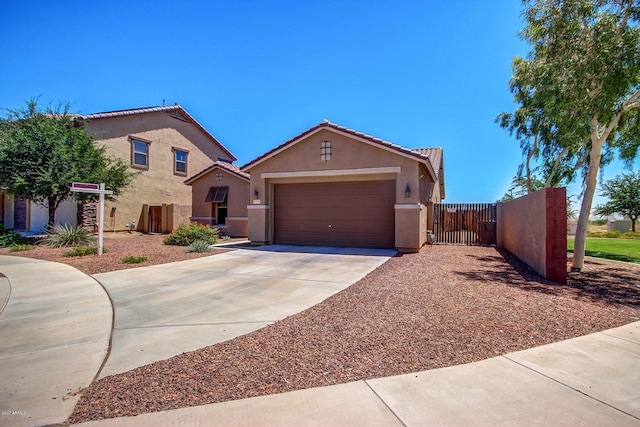 view of front of home featuring a garage