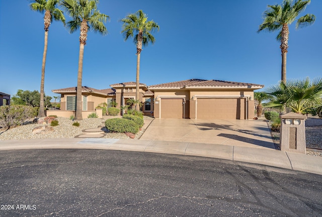 view of front of home featuring a garage