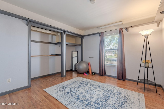 interior space featuring wood-type flooring