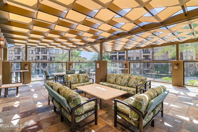 sunroom / solarium featuring plenty of natural light