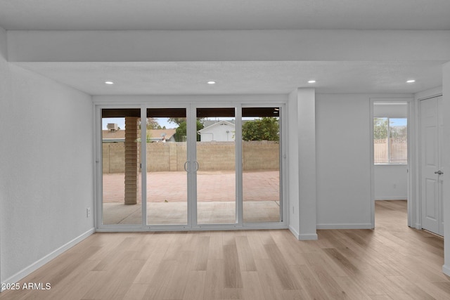 interior space featuring light hardwood / wood-style flooring and a healthy amount of sunlight