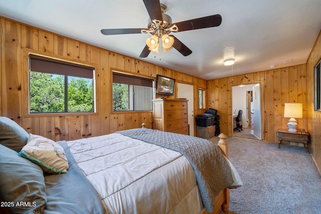 3384 Turkey Run, Overgaard, AZ 85933 - bedroom featuring carpet floors and wooden walls