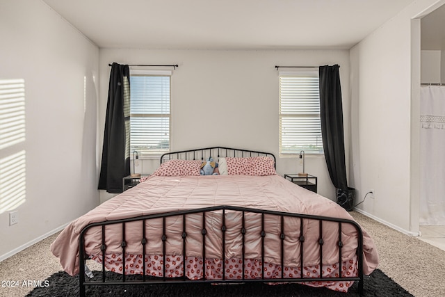 view of carpeted bedroom