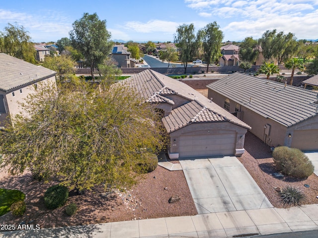 drone / aerial view featuring a residential view