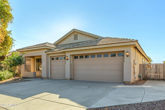 view of front of home featuring a garage