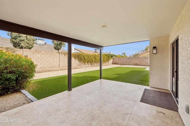 view of patio / terrace featuring a fenced backyard