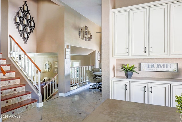 view of tiled entrance foyer