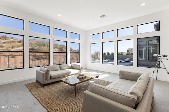 view of sunroom