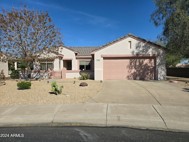 view of front facade featuring a garage