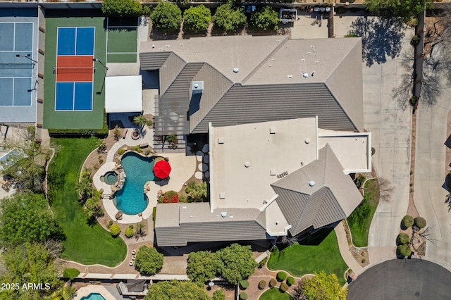 birds eye view of property