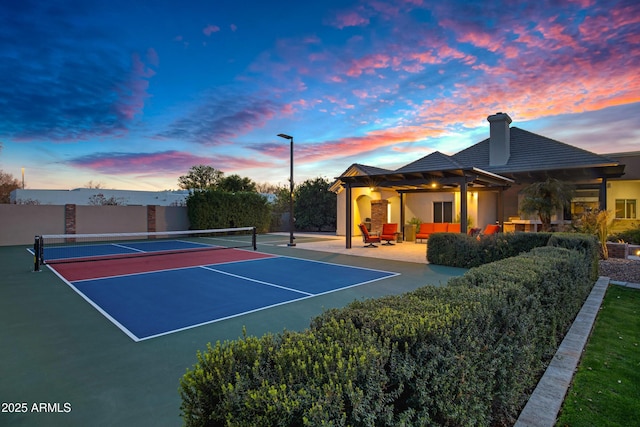 view of tennis court