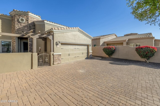 view of front of home featuring a garage