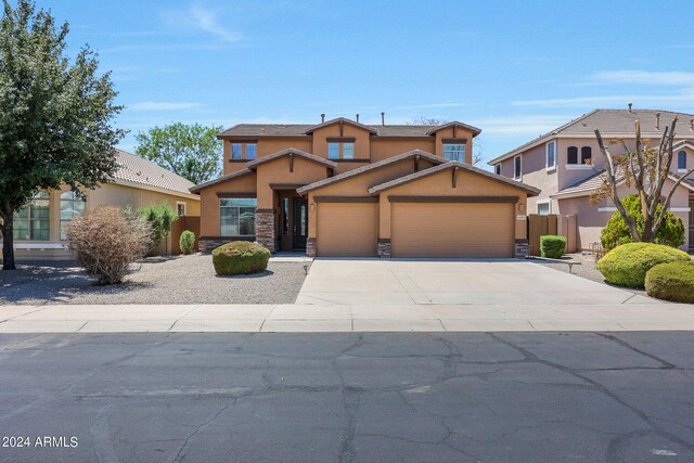 view of front facade featuring a garage