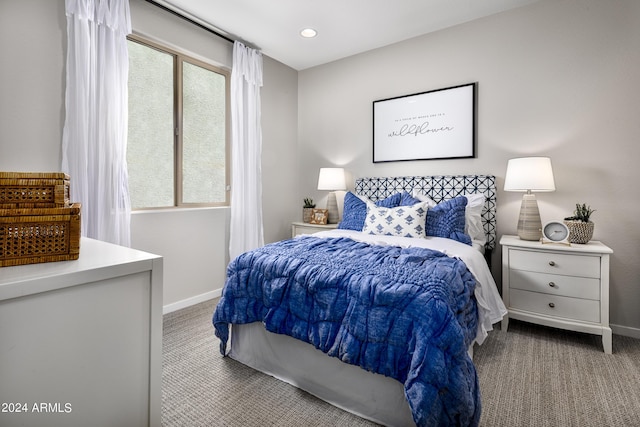 bedroom with carpet floors