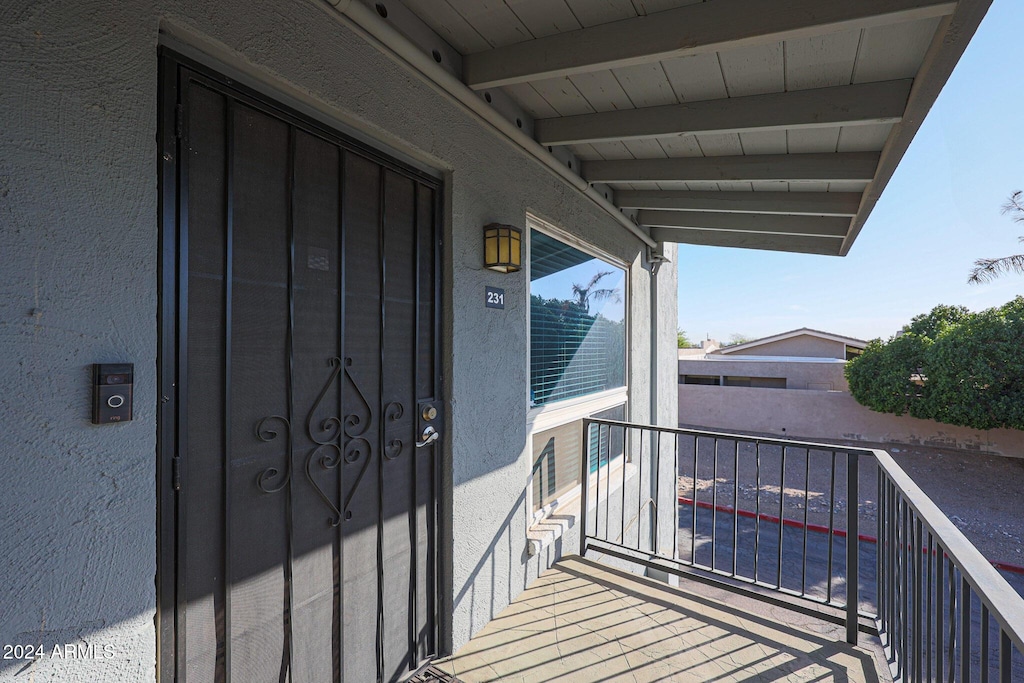 view of balcony