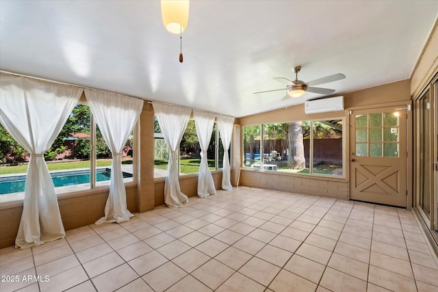 7813 N 17th Dr, Phoenix, AZ 85021 - unfurnished sunroom with tile patterned floors and a wall unit AC