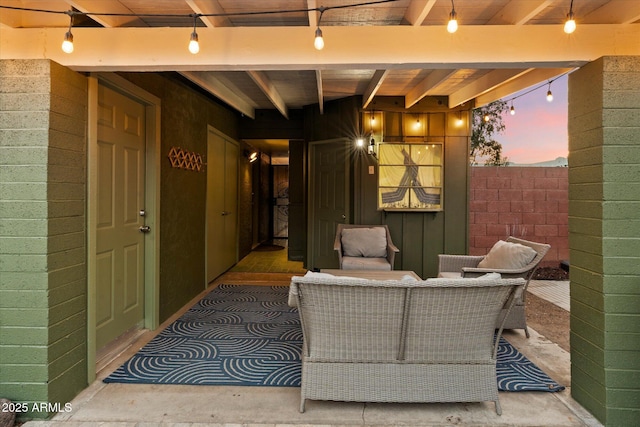 7813 N 17th Dr, Phoenix, AZ 85021 - patio terrace at dusk with fence