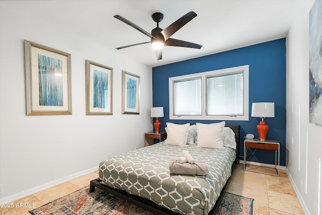 bedroom with ceiling fan