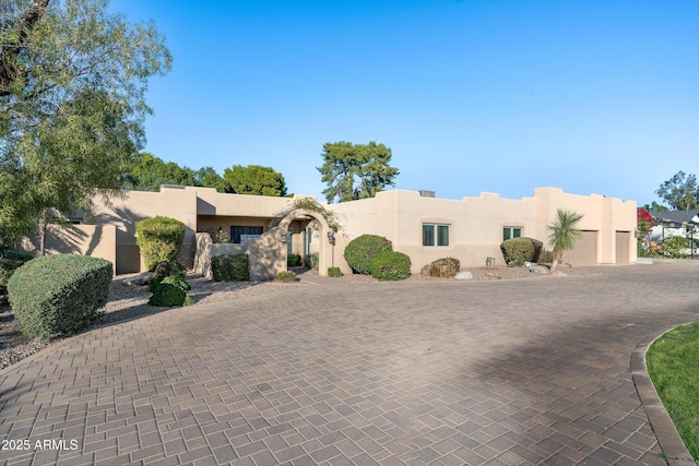 view of pueblo revival-style home