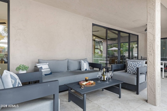 view of patio with an outdoor hangout area