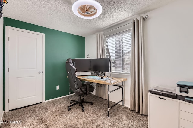 1718 W Voltaire Ave, Phoenix, AZ 85029 - office with a textured ceiling, carpet floors, and baseboards