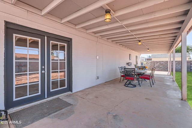 1718 W Voltaire Ave, Phoenix, AZ 85029 - view of patio featuring outdoor dining space and french doors