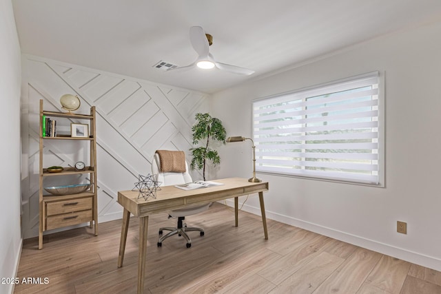 8119 E San Miguel Ave, Scottsdale, AZ 85250 - office space with light wood-style floors and a ceiling fan