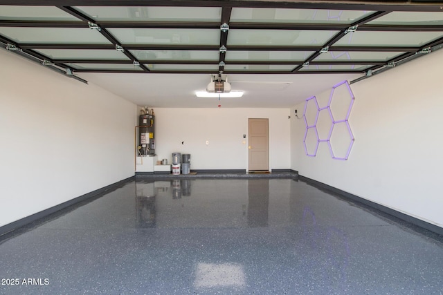 8119 E San Miguel Ave, Scottsdale, AZ 85250 - garage featuring strapped water heater and a garage door opener
