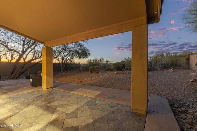 view of patio / terrace featuring a fenced backyard
