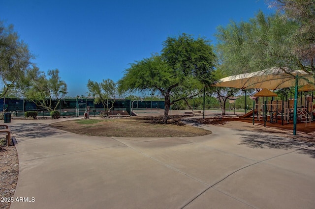 surrounding community with playground community