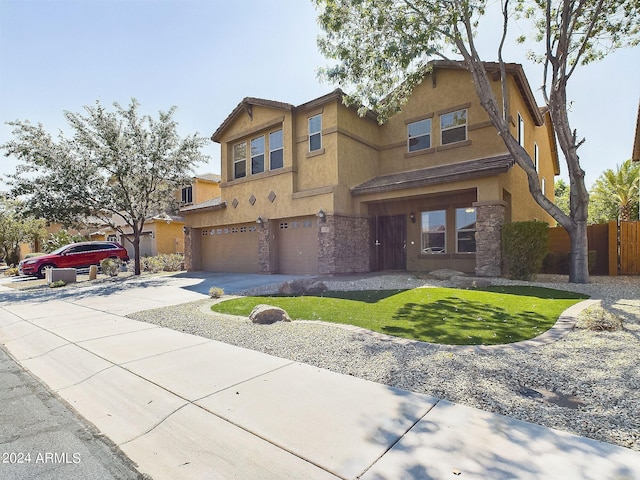 view of front facade with a garage