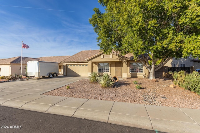 view of front of home featuring a garage