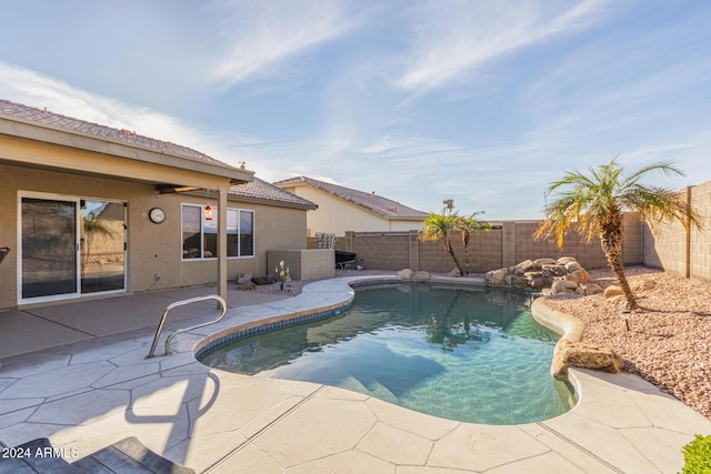 view of pool with a patio area