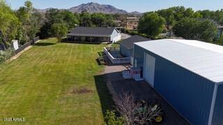 17710 E Brooks Farm Rd, Gilbert, AZ 85298 - view from above of property with a mountainous background