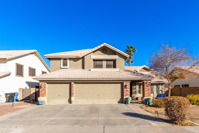 view of front of house featuring a garage